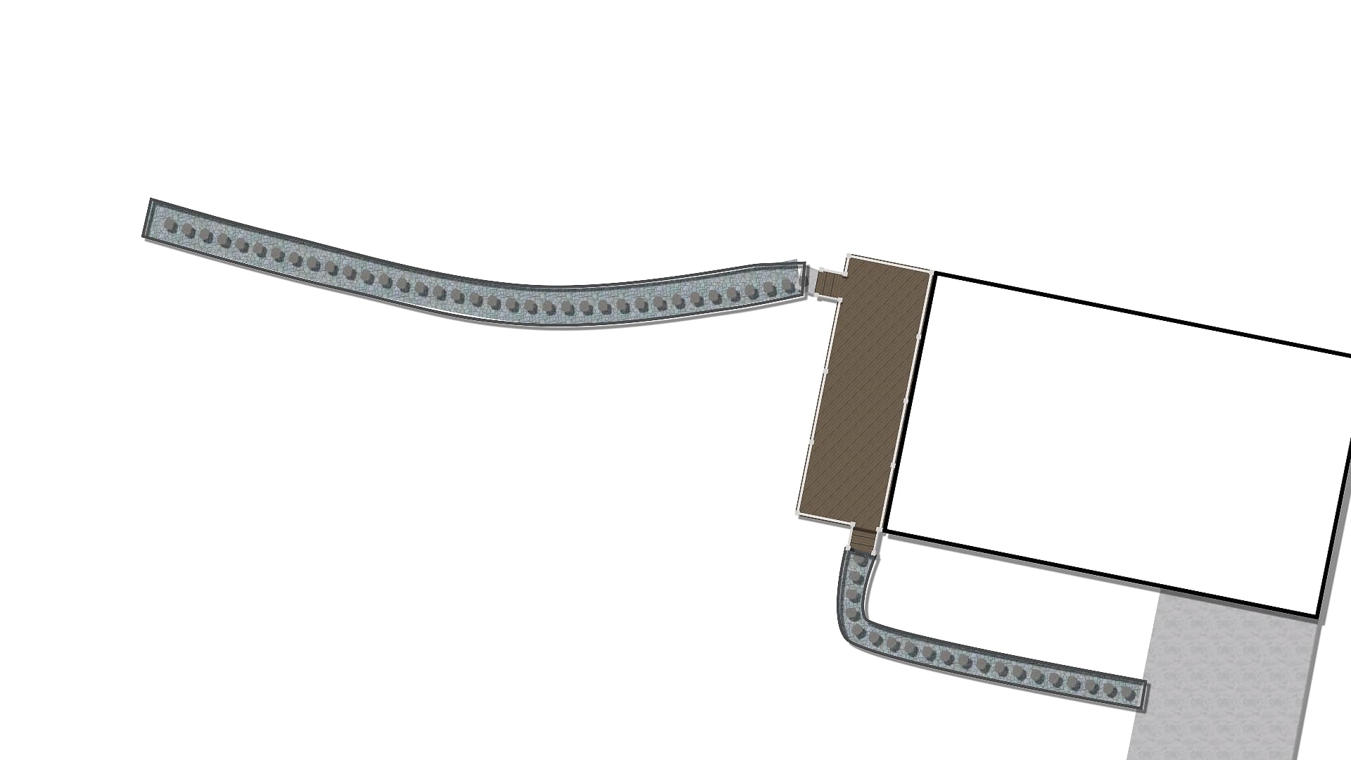 Slate chip walkway, with steppers